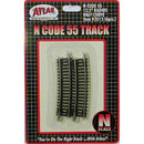 Atlas N 2015 Code 55 Track 12.5" Radius 1/2 Curve (6)