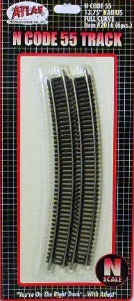 Atlas N 2016 Code 55 Track 13.75" Radius Curve (6)