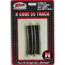 Atlas N 2017 Code 55 Track 13.75" Radius 1/2 Curve (6)