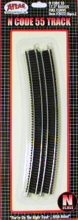 Atlas N 2022 Code 55 Track 17.5" Radius Curve (6)