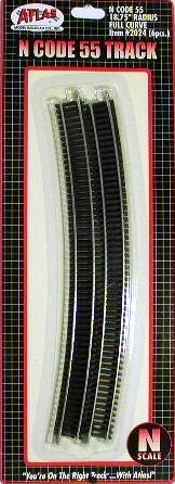 Atlas N 2024 Code 55 Track 18.75" Radius Curve (6)