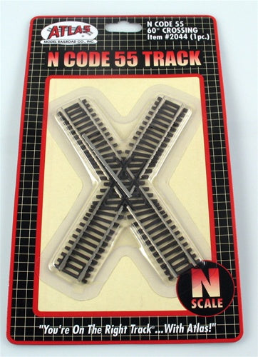 Atlas N 2044 Code 55 Track 60-Degree Crossing