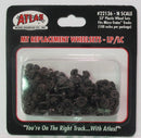 Atlas N 22136 Plastic 33" Brown Low Profile Wheels for Micro-Trains Cars (100 Axles)