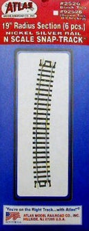 Atlas N 2526 Code 80 19" Radius Snap-Track (6)