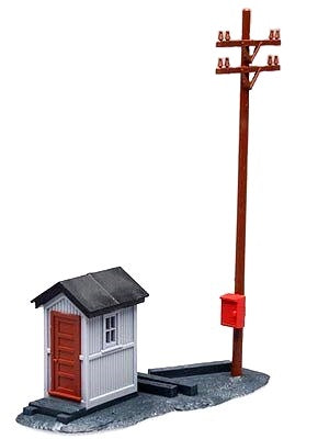 Atlas HO 705 Telephone Shanty and Pole Kit