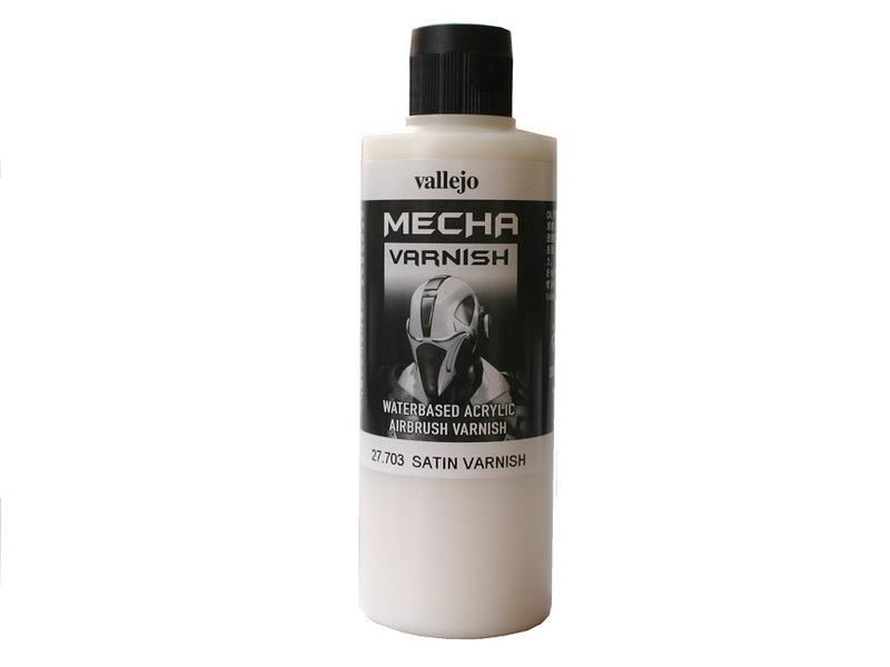 Vallejo Acrylic Paints 27703 Polyurethane Varnish, Mecha Satin (200ml)