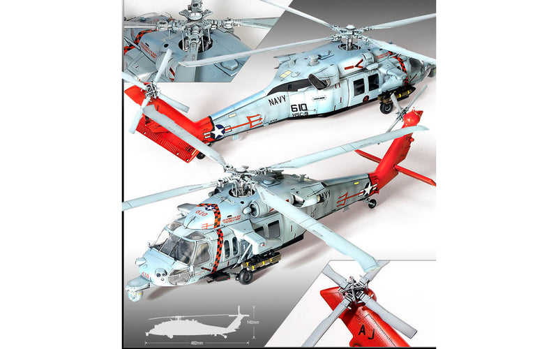 Academy Models 12120 U.S.Navy Mh-60s Hsc-9 Tridents Mrc Academy Model Kit Helicopter 1:35