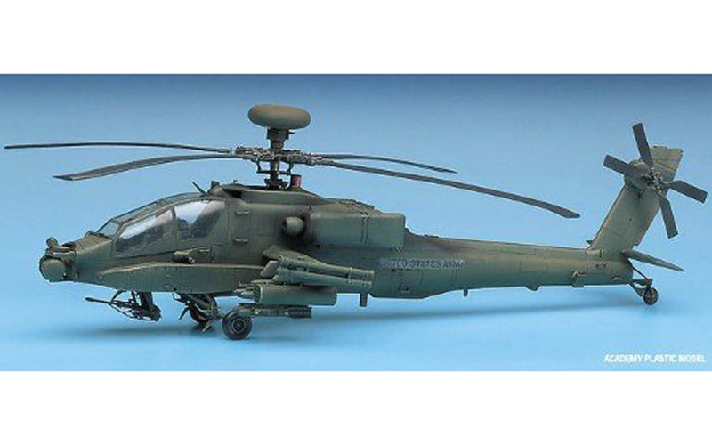 Academy Models 12262 AH64A Apache US Helicopter -- Plastic Model Helicopter Kit -- 1/48 Scale