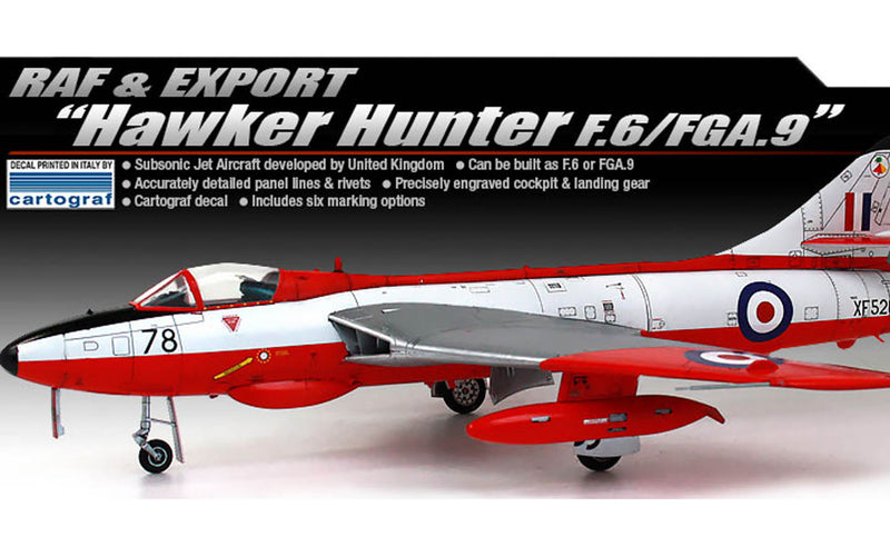 Academy Models 12312 RAF & EXPORT HAWKER HUNTER 1:48