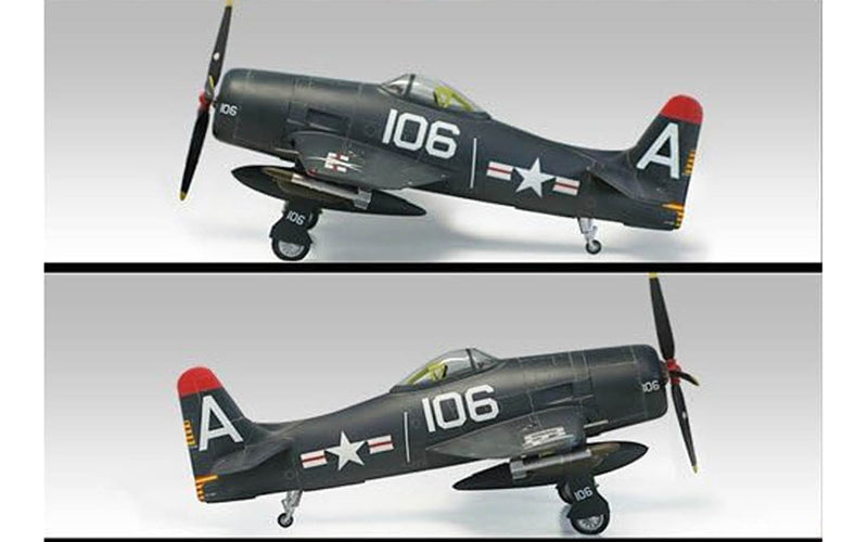 Academy Models 12313 F8F-1/2 USS Tarawa Ltd. Ed. -- Plastic Model Airplane Kit -- 1/48 Scale