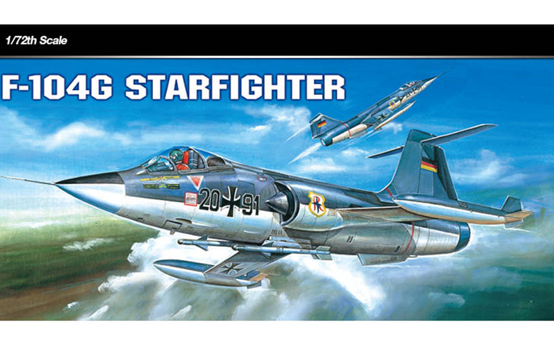 Academy Models 12443 German F104G Starfighter Aircraft -- Plastic Model Airplane Kit -- 1/72 Scale