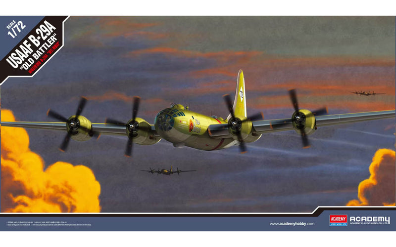 Academy Models 12517 B29A Old Battler USAAF Aircraft - Plastic Model Airplane Kit - 1/72