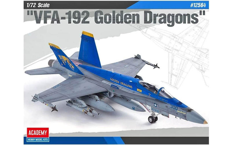 Academy Models [1/72] 12564 USN F/A-18C "VFA-192 Golden Dragons"(Released Feb,2018)