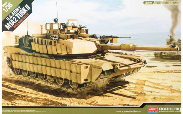 Academy Models 13298 US Army M1A2 Tusk II - Plastic Model Military Tank Kit - 1/35