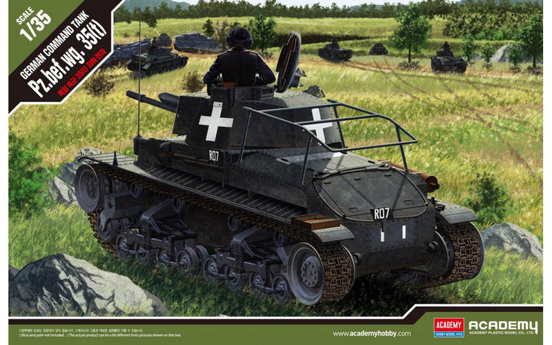 Academy Models 13313 German Command Tank Pz.Kpfw.35 -- Plastic Model Military Vehicle Kit -- 1/35 Scale