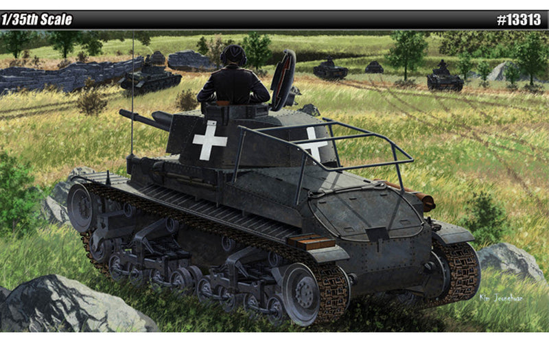Academy Models 13313 German Command Tank Pz.Kpfw.35 -- Plastic Model Military Vehicle Kit -- 1/35 Scale