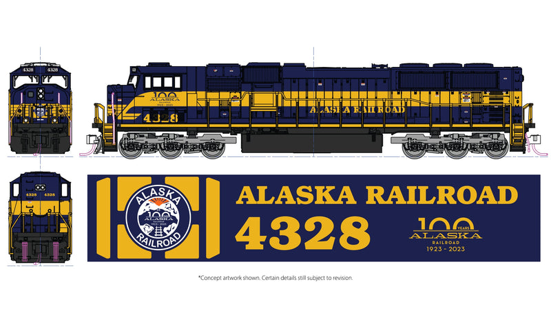 PREORDER Kato 1766412 N SD70MAC Alaska Railroad (100 Year Anniversary Paint Scheme)