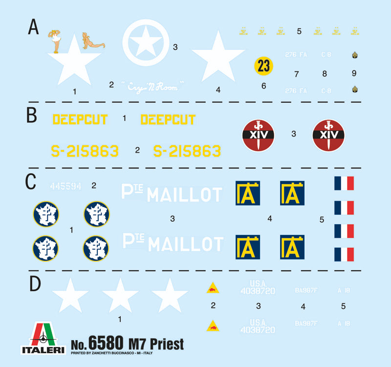 Italeri 6580 - SCALE 1 : 35 M7 Priest