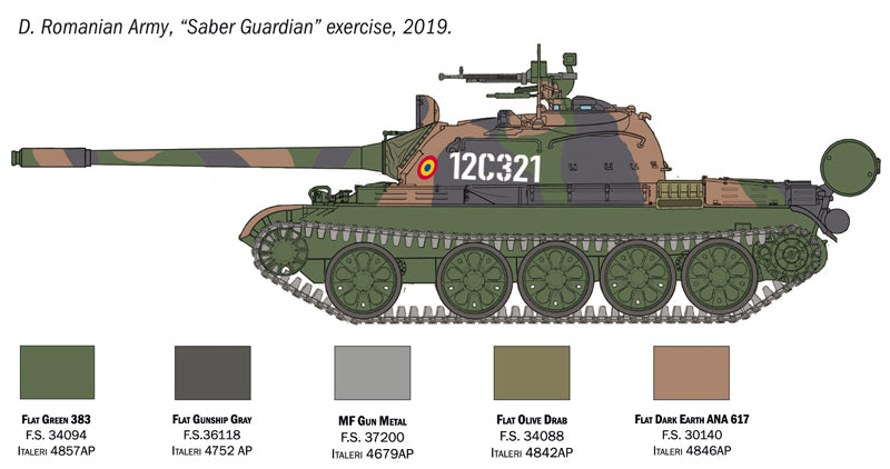 Italeri 7081 - SCALE 1 : 72 T-55 A