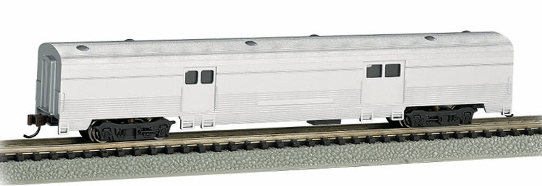 Bachmann Silver Series N 14654 72' Streamline Fluted-Side 2-Door Baggage Car, Unlettered