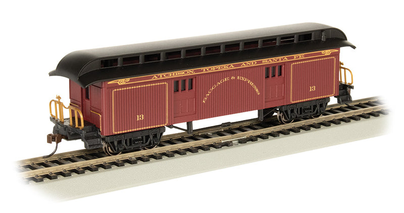 Bachmann HO 15304 1860-1880 Era Baggage Car, Santa Fe