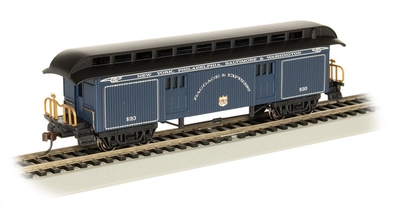 Bachmann HO 15305 1860-1880 Era Baggage Car, Baltimore and Ohio (Royal Blue)