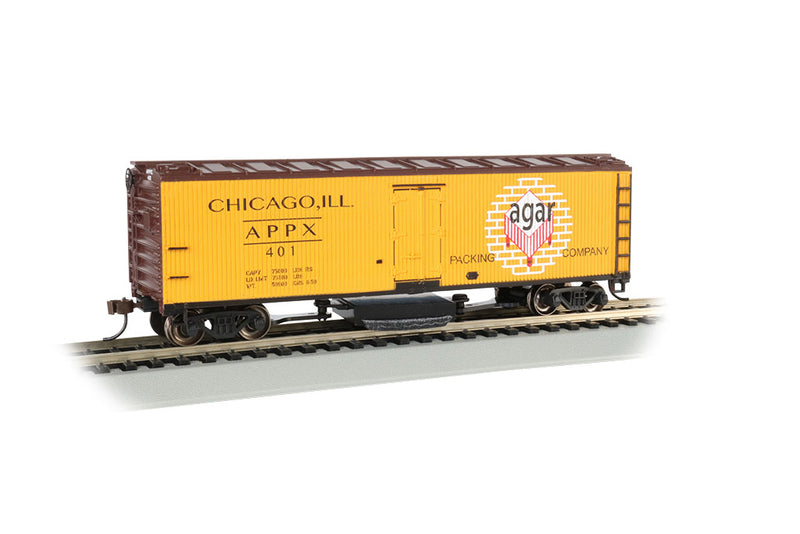 Bachmann HO 16331 Track Cleaning 40' Wood Reefer with Removable Dry Pad, Agar Packing Co.