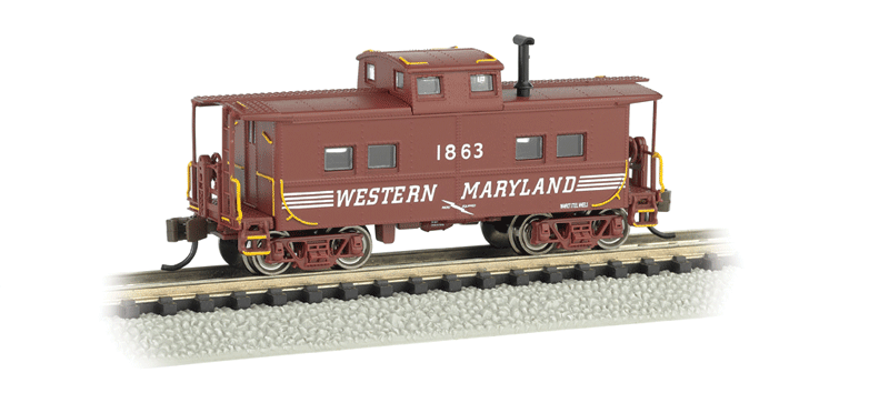 Bachmann Silver Series N 16859 Northeastern-Style Steel Cupola Caboose, Western Maryland