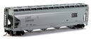 Bachmann Silver Series HO 17501 56' ACF 4-Bay Centerflow Covered Hopper, CSX
