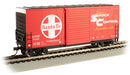 Bachmann HO 18202 40' Steel Hi-Cube Box Car with Sliding Door, Santa Fe