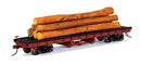 Bachmann Silver Series HO 18332 ACF 40' Log Car with Logs, 1906-1935 Version