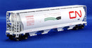 Bachmann HO 19132 Cylindrical 4-Bay Grain Hopper, Canadian National (Environmental Mode)