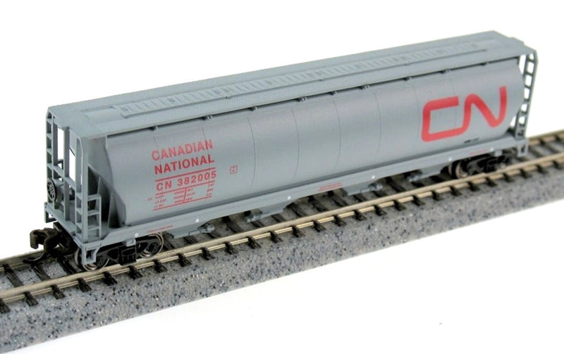 Bachmann N 19163 Cylindrical 4-Bay Grain Hopper, Canadian National