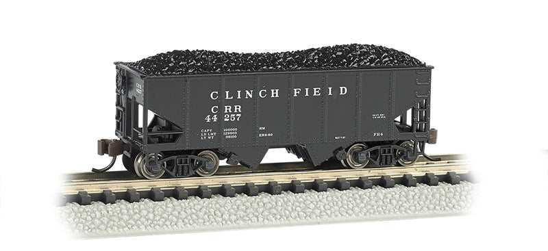 Bachmann N 19554 USRA 55-Ton Outside Braced 2-Bay Hopper with Load, Clinchfield