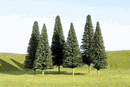 Bachmann SceneScapes 32101 3" to 4" Pine Trees (9)
