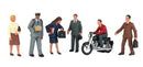 Bachmann SceneScapes O 33151 City People with Motorcycle (7)