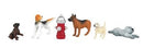 Bachmann O SceneScapes 33158 Dogs with Fire Hydrant (6)
