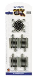 Bachmann HO 44541 NS EZ Track 90-Degree Crossing with Adapter Tracks