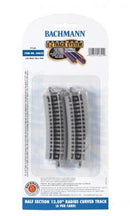 Bachmann N 44822 EZ Track 12.50" Radius 1/2 Curve Sections (6)