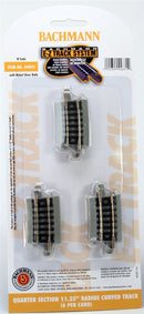 Bachmann N 44831 EZ Track 11.25" Radius 1/4 Curve Sections (6)