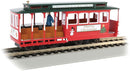 Bachmann HO 60535 Cable Car with Grip Man, Christmas North Pole and Southern Railroad