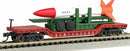 Bachmann Silver Series N 71391 52' Center Depressed Flat Car with Missile Load, Louisville and Nashville