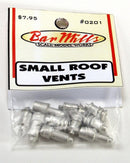 Bar Mills Scale Model Works HO 0201 Small Roof Vents