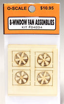 Bar Mills Scale Model Works O 04034 Window Fan and Vent Assemblies (8 each)