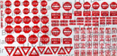 Blair Line N 003 Traffic Signs (Red Text)