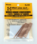 Blair Line N 029 Laser-Cut 24" Radius Wood Grade Crossings (2 Sets)
