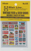 Blair Line N 035 Vintage Feed and Seed Signs