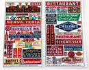 Blair Line HO 136 Restaurant and Cafe Signs