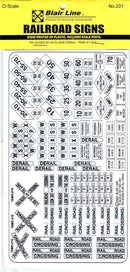 Blair Line O 201 Railroad Signs