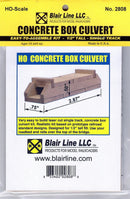 Blair Line HO 2808 Concrete Box Culvert Kit, Single Track 1/2" Tall